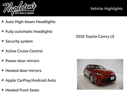 New 2026 Toyota Camry LE image 16