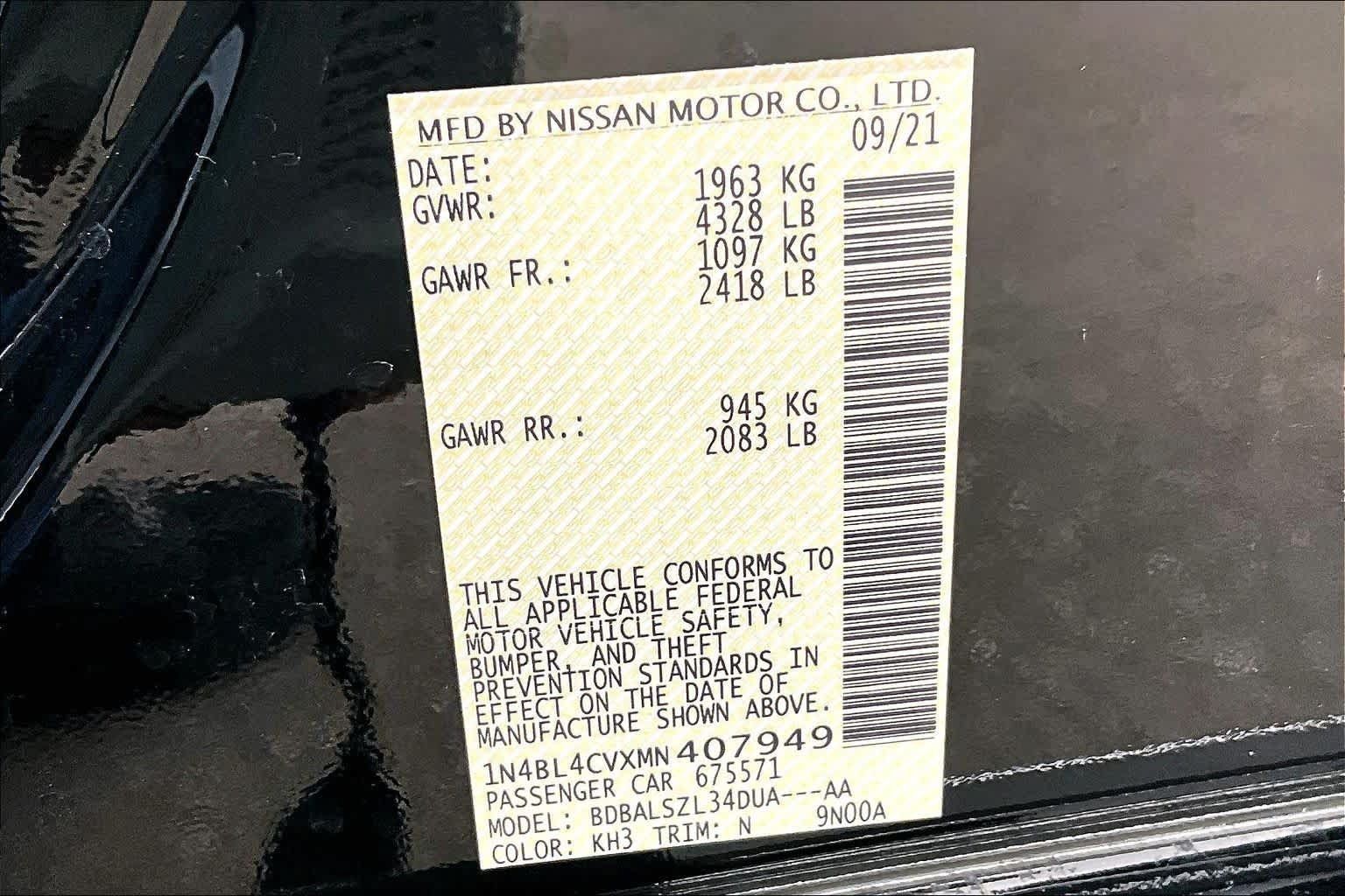 Certified 2021 Nissan Altima 2.5 SR FWD image 33
