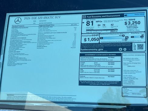 New 2026 Mercedes-Benz EQE 320 4MATIC SUV image 30