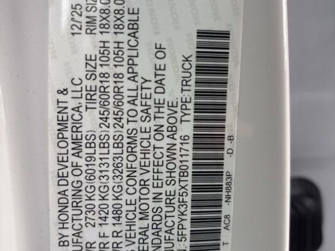 New 2026 Honda Ridgeline RTL image 26