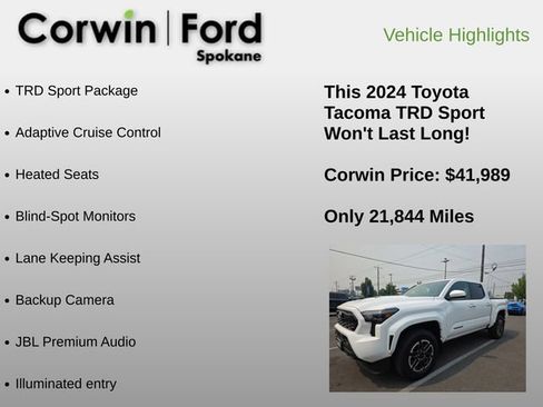 Used 2024 Toyota Tacoma TRD Sport AWD/4WD image 6