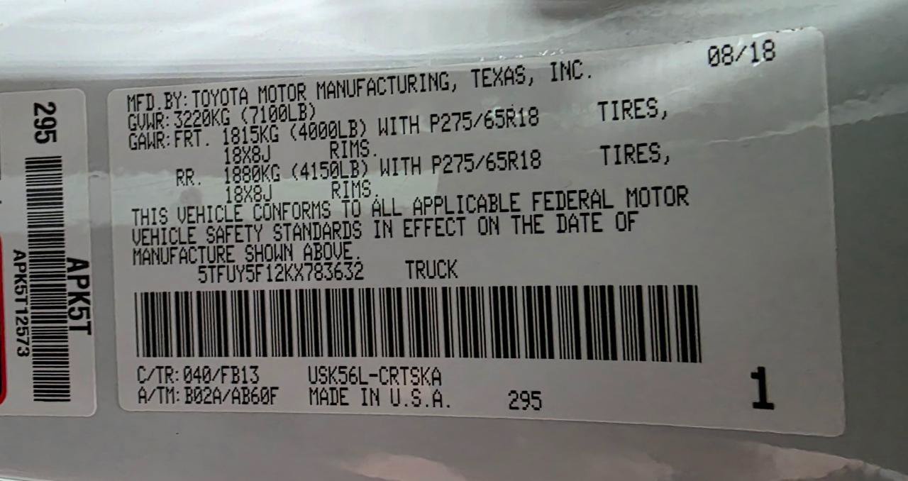 Used 2019 Toyota Tundra SR5 w/ TRD Off Road Package AWD/4WD image 38