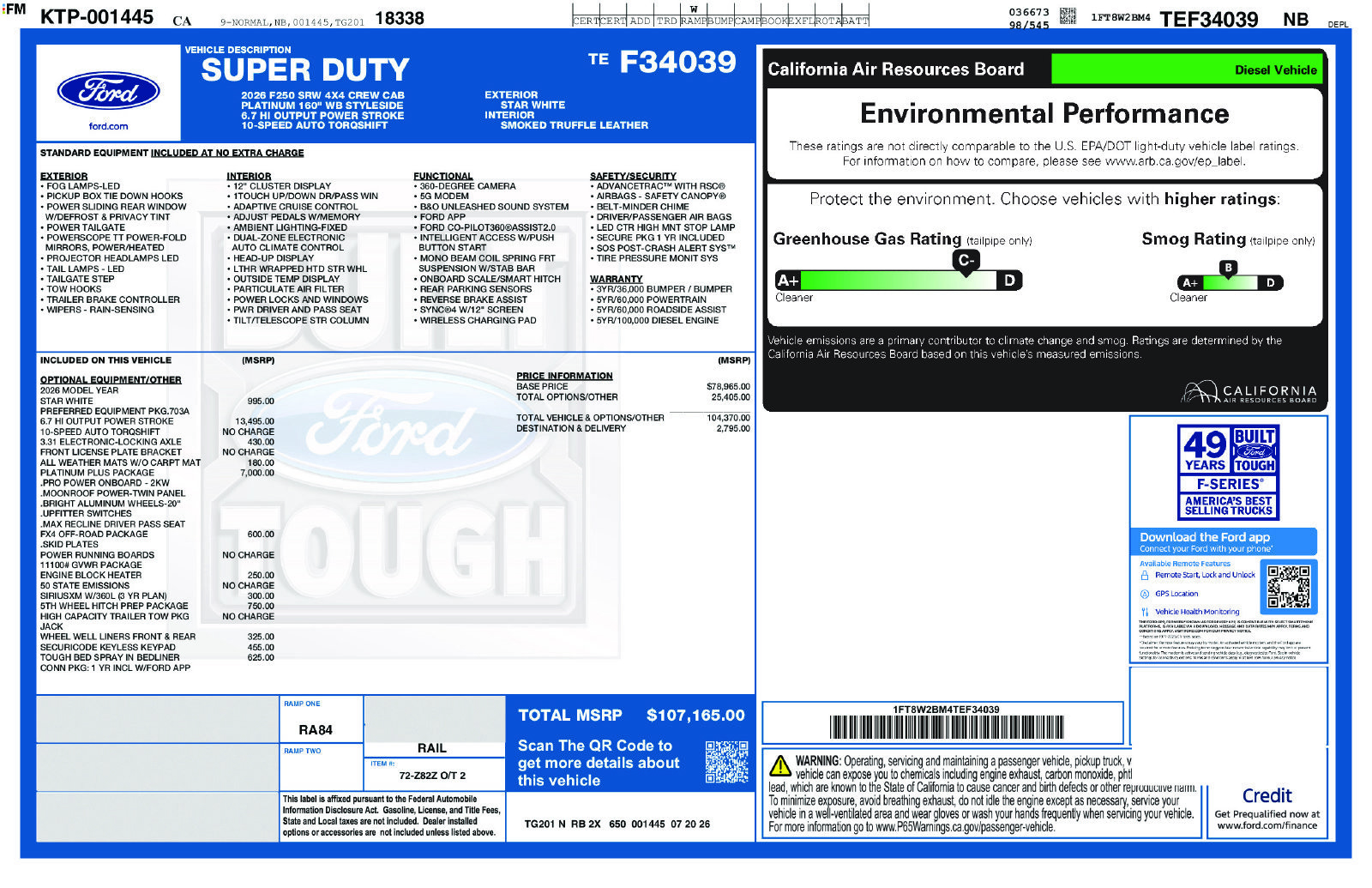 New 2026 Ford F250 Platinum w/ Platinum Plus Package AWD/4WD image 5
