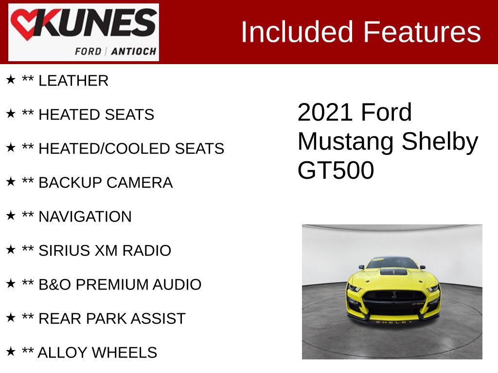 Used 2021 Ford Mustang Shelby GT500 w/ Technology Package RWD image 3