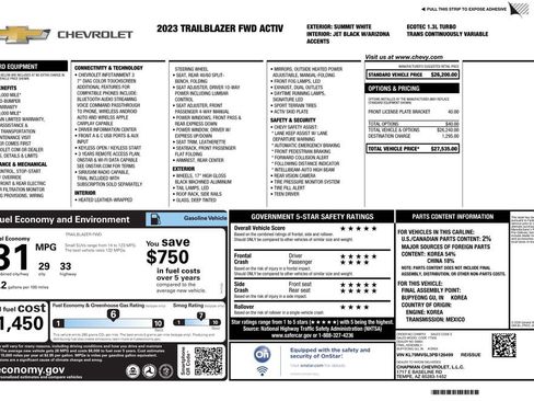 Used 2023 Chevrolet TrailBlazer ACTIV image 2
