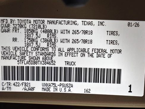 New 2026 Toyota Tundra SR5 AWD/4WD image 15