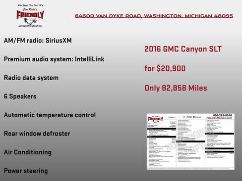 Used 2016 GMC Canyon SLT w/ Driver Alert Package image 4