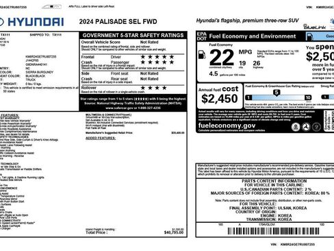 Used 2024 Hyundai Palisade SEL image 3