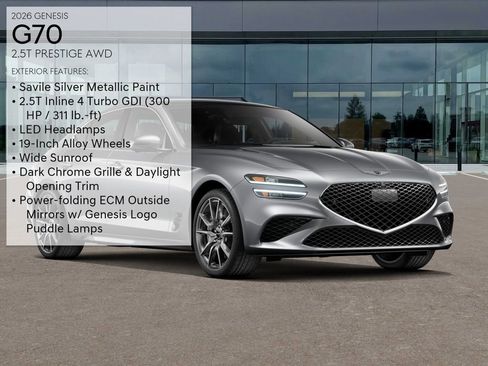 New 2026 Genesis G70 2.5T Prestige image 3