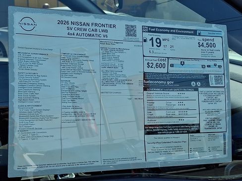 New 2026 Nissan Frontier SV w/ All-Weather Content Package AWD/4WD image 21