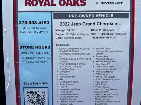 Used 2022 Jeep Grand Cherokee L Summit AWD/4WD image 35