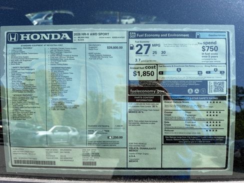 New 2026 Honda HR-V Sport image 33