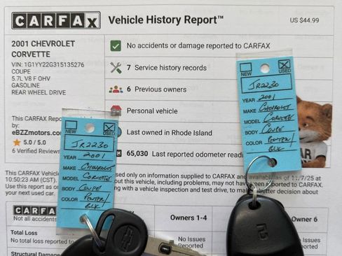 Used 2001 Chevrolet Corvette Coupe w/ Preferred Equipment Group1 image 2