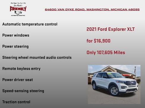 Used 2021 Ford Explorer XLT w/ Equipment Group 202A AWD/4WD image 10