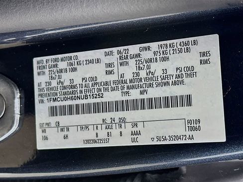 Certified 2022 Ford Escape SEL image 21