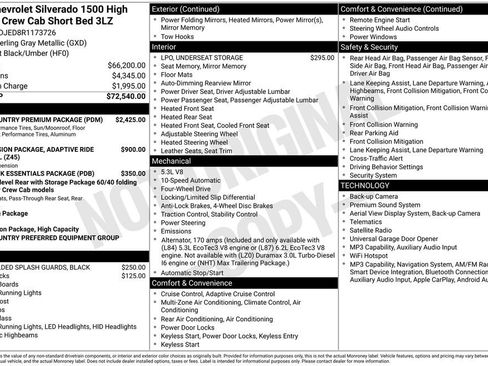 Used 2024 Chevrolet Silverado 1500 High Country w/ High Country Premium Package AWD/4WD image 56