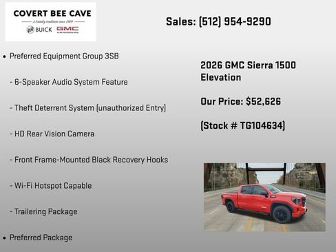 New 2026 GMC Sierra 1500 Elevation w/ Preferred Package AWD/4WD image 24