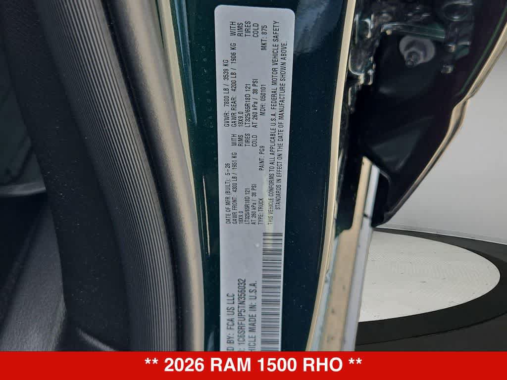 New 2026 RAM 1500 RHO w/ RHO Level 1 Equipment Group AWD/4WD image 38