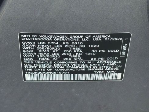 Used 2022 Volkswagen Atlas SE w/ Panoramic Sunroof Package image 20