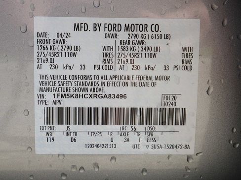 Used 2024 Ford Explorer Platinum w/ Technology Package AWD/4WD image 73