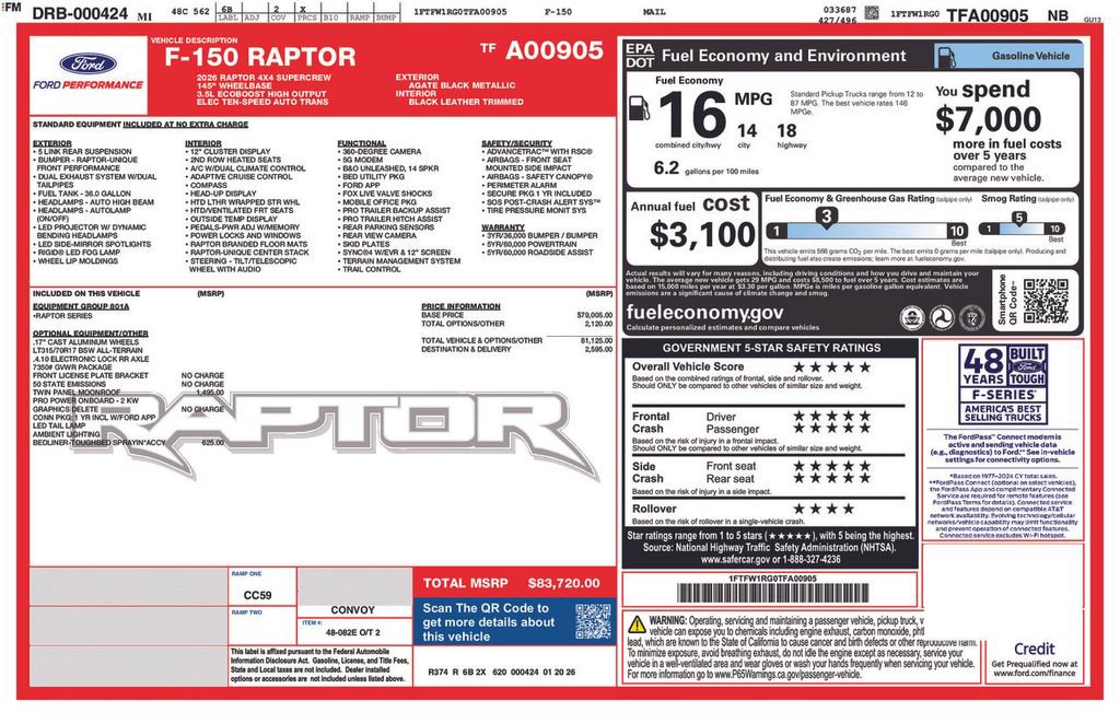 New 2026 Ford F150 Raptor AWD/4WD image 6
