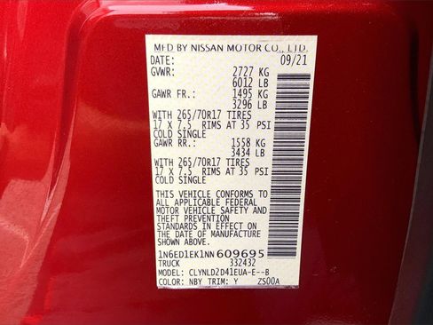 Certified 2022 Nissan Frontier PRO-4X w/ Pro-4X Premium Package image 32