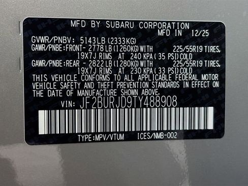 New 2026 Subaru Outback Touring XT image 33