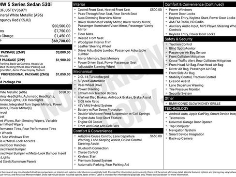 Certified 2026 BMW 530i w/ M Sport Package image 30