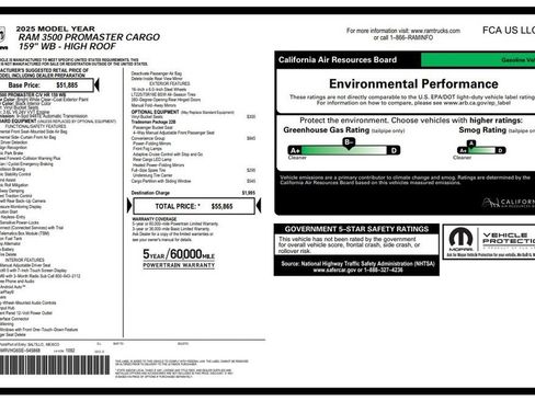 Used 2025 RAM ProMaster 3500 w/ Convenience Group FWD image 2