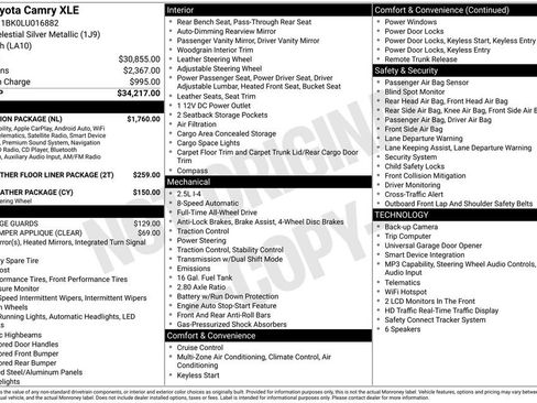 Certified 2020 Toyota Camry XLE w/ Navigation Package AWD/4WD image 4