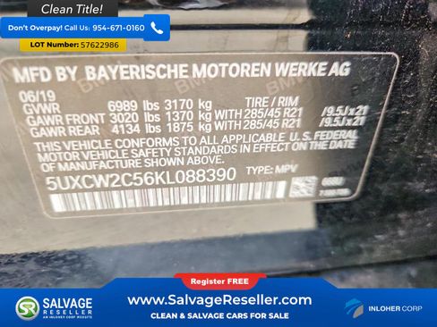 Used 2019 BMW X7 xDrive40i w/ Parking Assistance Package AWD/4WD image 17