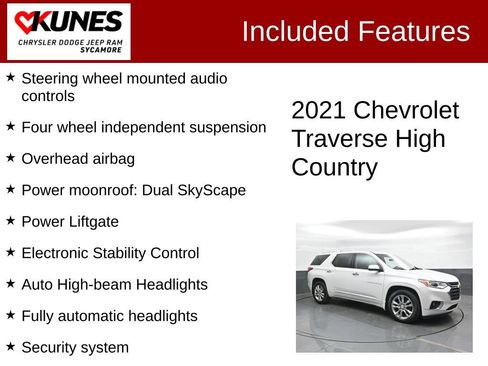 Used 2021 Chevrolet Traverse High Country w/ LPO, Cargo Package AWD/4WD image 4