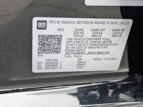 Used 2021 GMC Sierra 1500 SLT w/ SLT Convenience Package AWD/4WD image 33
