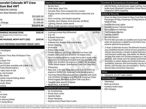 Used 2022 Chevrolet Colorado W/T w/ WT Convenience Package AWD/4WD image 11