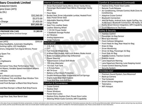 Used 2025 Subaru Crosstrek 2.5i Limited w/ Popular Package #3A image 2