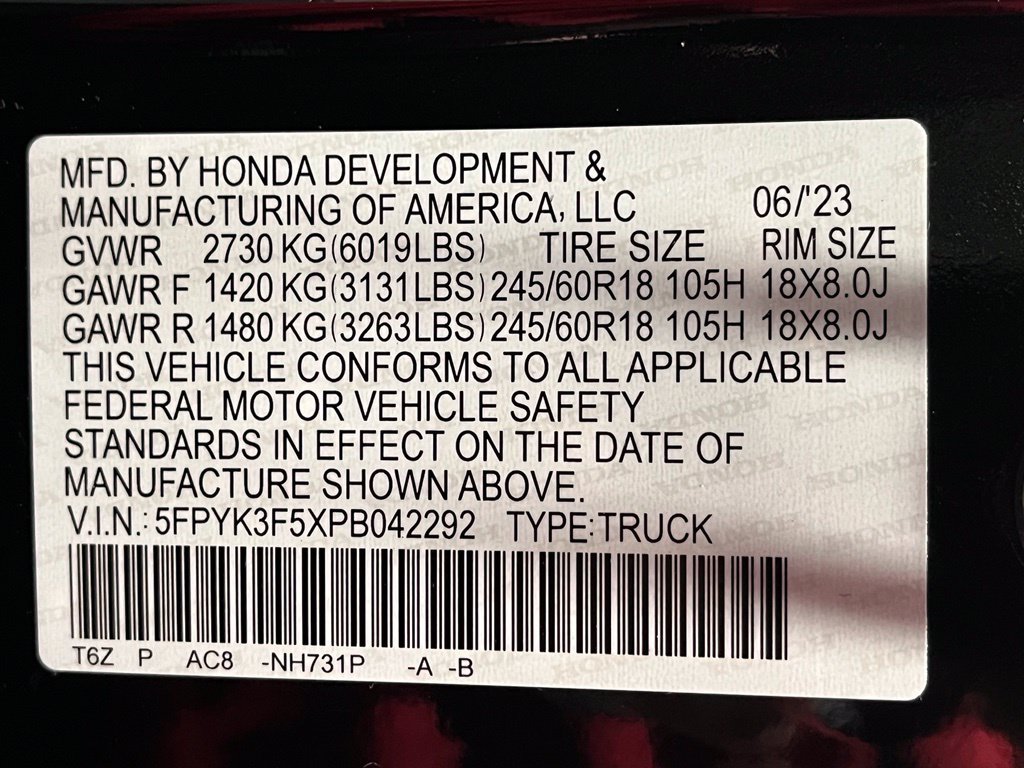 Used 2023 Honda Ridgeline RTL image 24