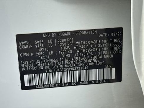 Used 2022 Subaru Outback Touring XT image 27