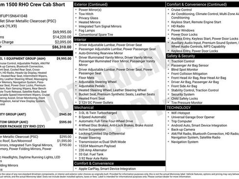 Used 2025 RAM 1500 RHO w/ RHO Level 1 Equipment Group AWD/4WD image 2