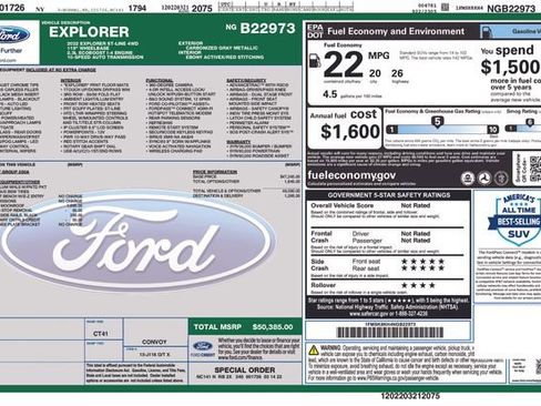 Used 2022 Ford Explorer ST-Line AWD/4WD image 13