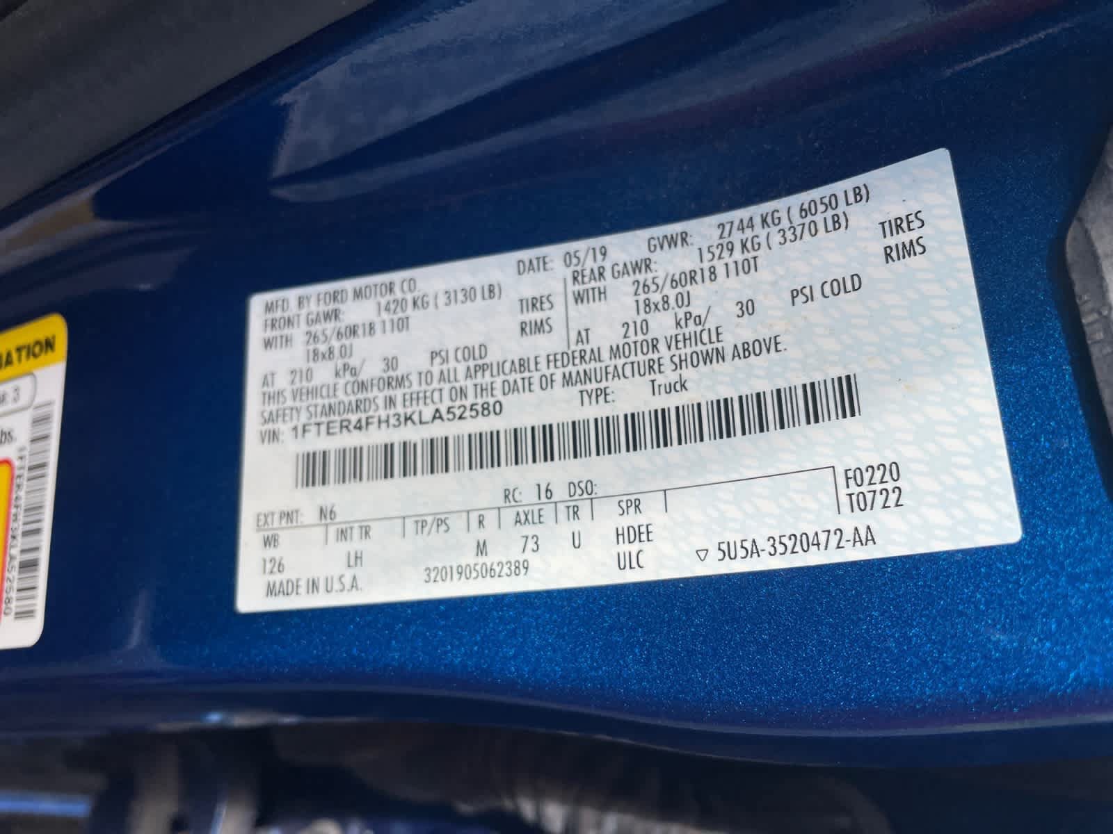 Used 2019 Ford Ranger XLT w/ Equipment Group 302A Luxury AWD/4WD image 25