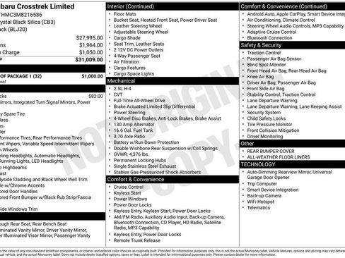 Used 2021 Subaru Crosstrek 2.5i Limited w/ Moonroof Package 1 image 39