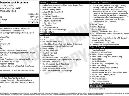 Certified 2025 Subaru Outback Premium AWD/4WD image 3