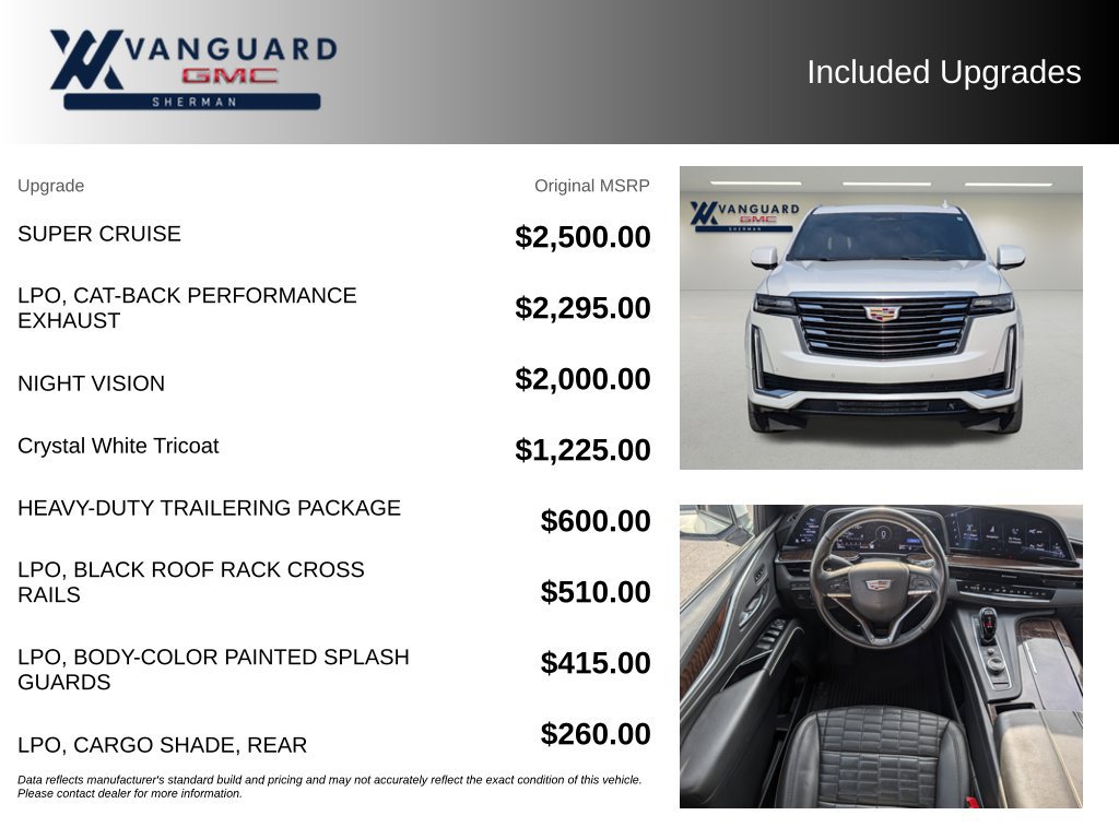 Used 2022 Cadillac Escalade Premium Luxury Platinum w/ Heavy-Duty Trailer Package AWD/4WD image 9