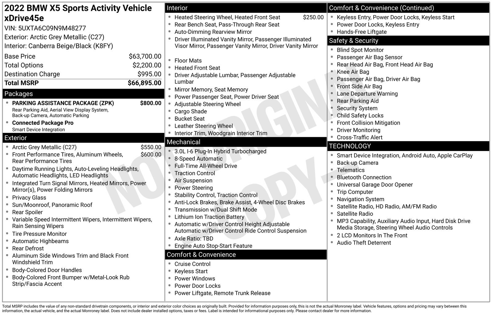 Used 2022 BMW X5 xDrive45e w/ Parking Assistance Package AWD/4WD image 38