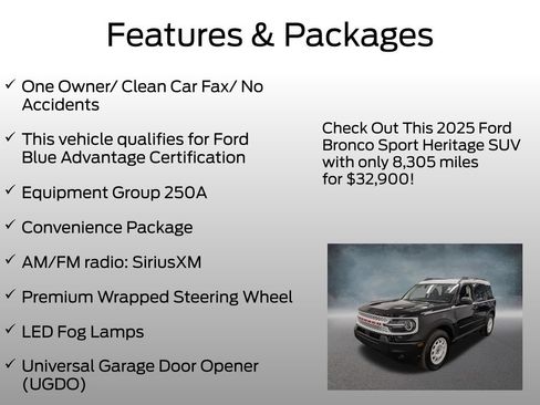 Certified 2025 Ford Bronco Sport Heritage w/ Convenience Package AWD/4WD image 4