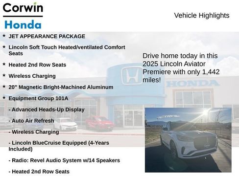 Used 2025 Lincoln Aviator AWD w/ Jet Appearance Package image 7