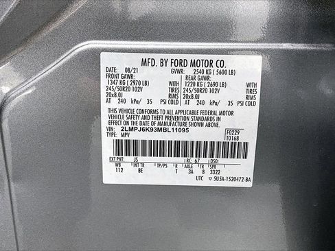 Used 2021 Lincoln Nautilus Reserve w/ Cargo Utility Package image 35