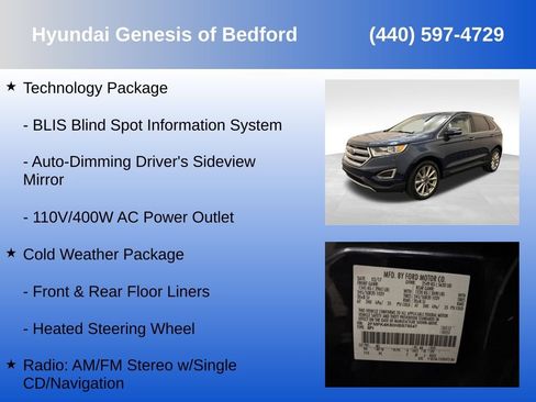 Used 2017 Ford Edge Titanium w/ Equipment Group 301A AWD/4WD image 14