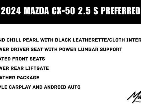Used 2024 MAZDA CX-50 AWD 2.5 S w/ Cargo Package image 2