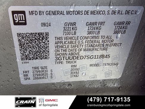 Used 2025 GMC Sierra 1500 SLT w/ SLT Premium Plus Package AWD/4WD image 33
